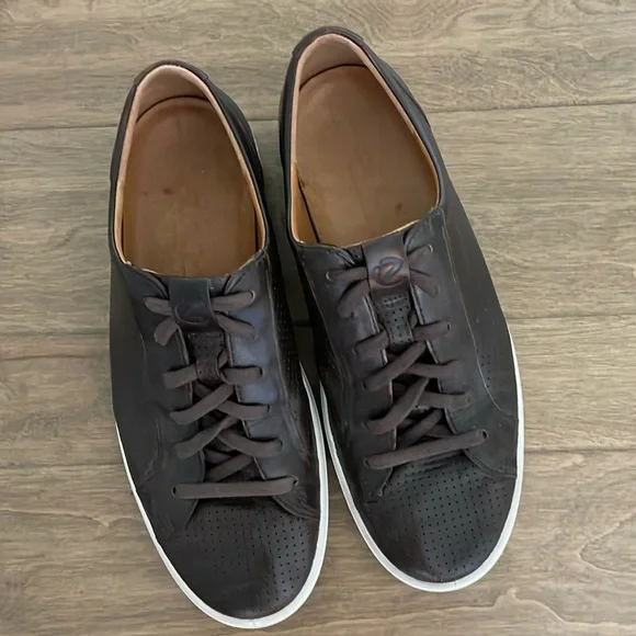 Ecco | Shoes | Ecco Mens Leather Sneakers Us 995 Eu43 Brown 